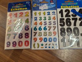 Sticker Zahlen Etiketten nach Wahl G.