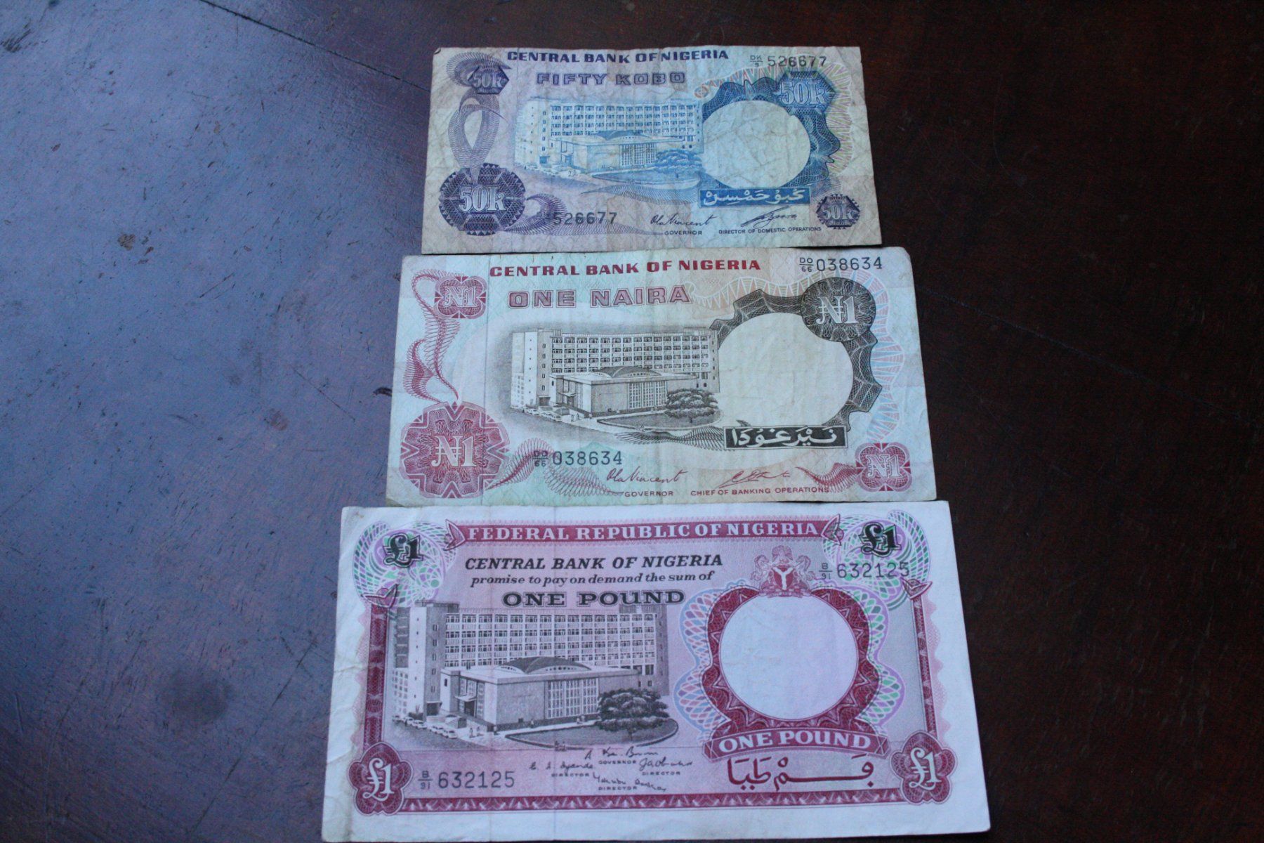 Banknoten: Nigeria  lot 1 – Gebraucht aus Cormondrèche von Hermes.monnaies