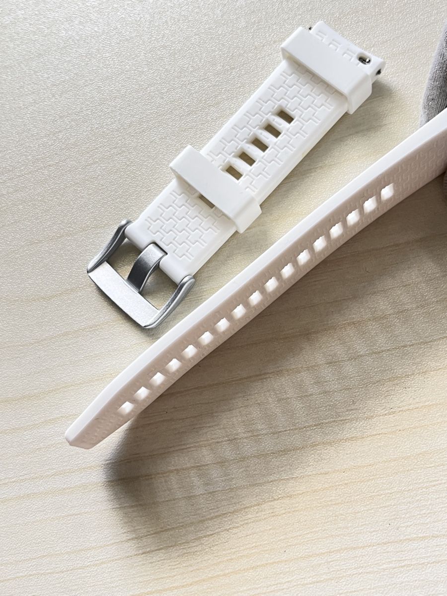 Orologi: Uhrenarmband Silikon weiss 22 mm – Usato da Grenchen venduto da chththl 1