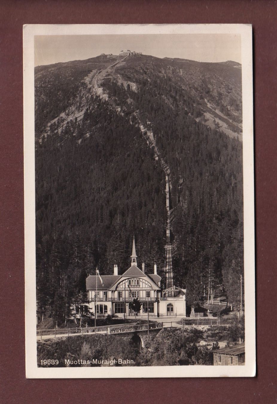 Ansichtskarten: MUOTTAS MURAIGL BAHN - 1937 – Gebraucht aus Pully von nicecards