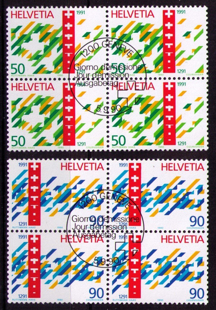 Tutti i francobolli: 1990_799+800_700 Jahre Eidgenossenschaft_Vb ET ! – Usato da Marthalen venduto da Ch_quality