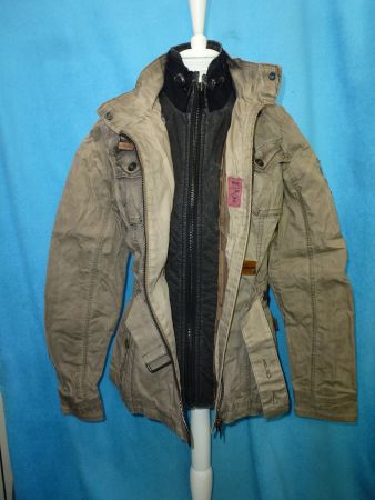 KHUJO ÜBERGANGS JACKE GR 40 42 SCHLAMM INNENFUTTER HERAUS
