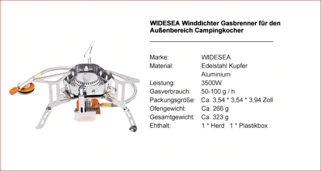 Griglie: Camping Gaskocher – Nuovo e nell'imballaggio originale da Burgdorf venduto da XJ6
