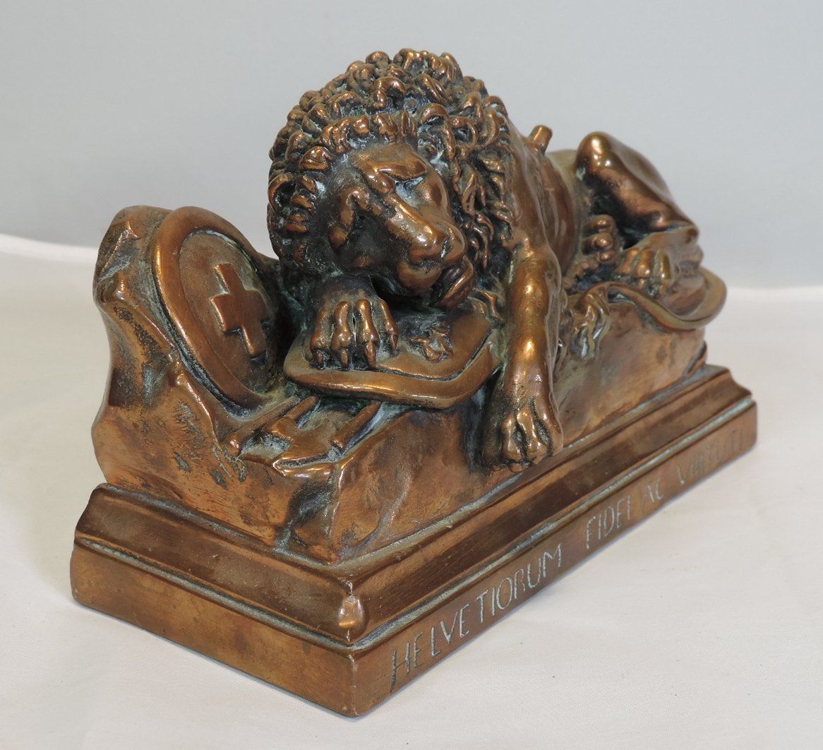Statuette: Löwendenkmal Luzern, Löwen Figur – Nuovo (secondo la descrizione) da Duggingen venduto da doogbua 1