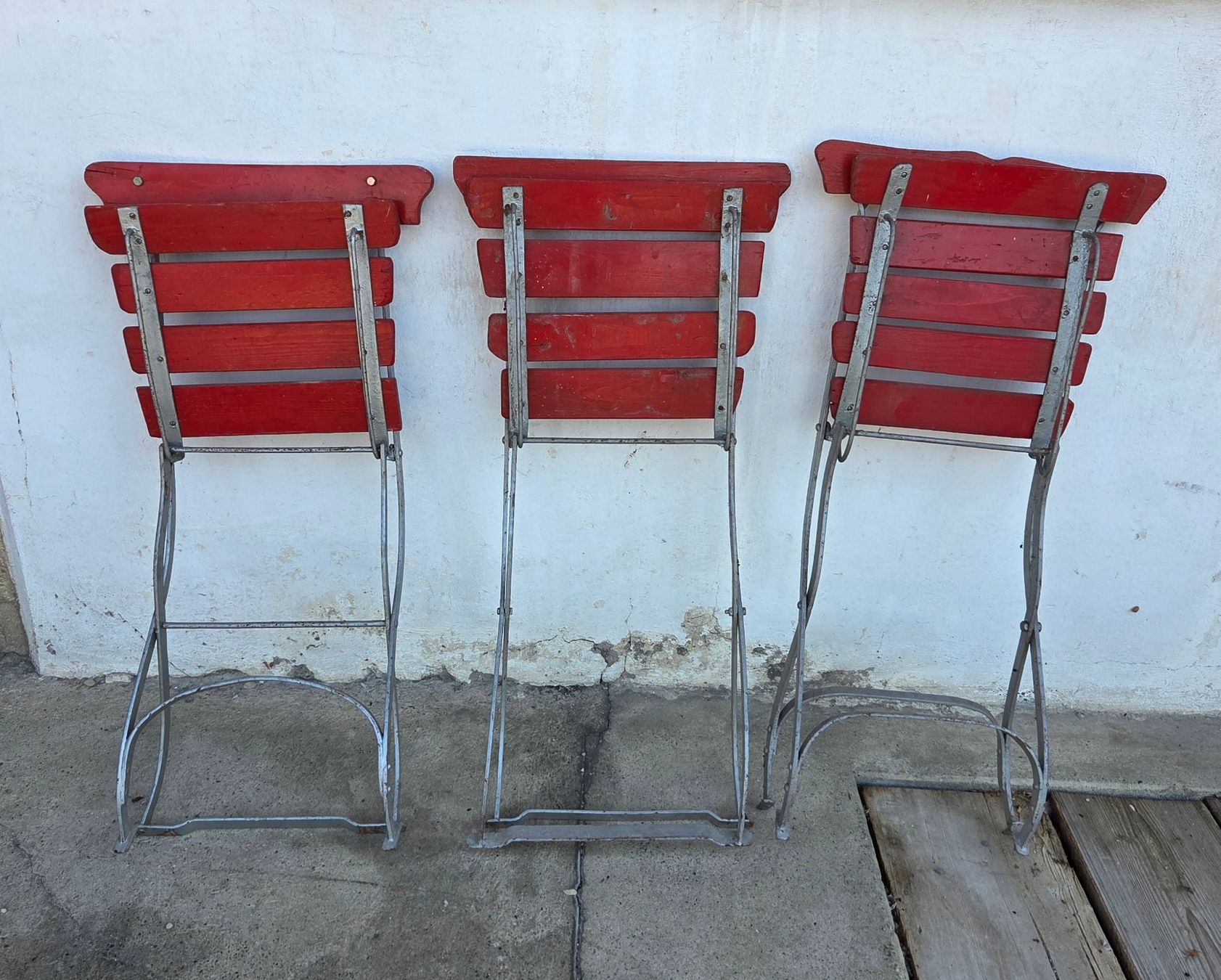 Chaises: 3 Stk. Stühle Holz / Metall – D'occasion à Kirchdorf AG par hallobox 1