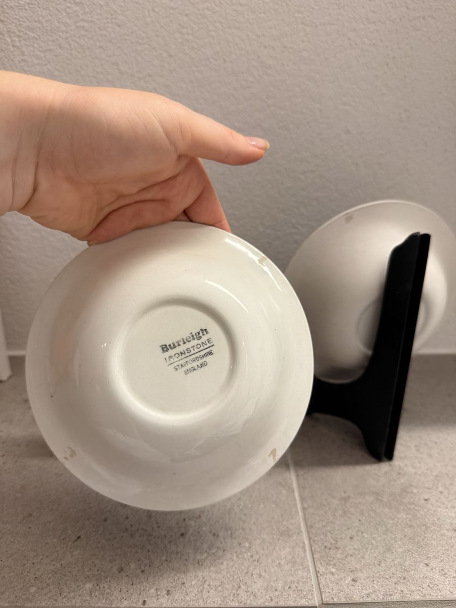 Piatti: Burleigh Ironstone Teller 2er Set Blau Weiss Sammlung – Usato da Staad SG venduto da Chirrari 4
