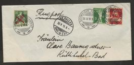 Flugpost 1919 St. Gallen Zürich Bern Luftpost