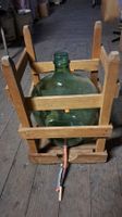 Mostflasche 25 Liter (Glasballon) in Holzgestell