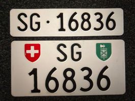 Kontrollschild Autonummer * SG 16836 * zu verkaufen