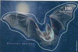 Timbre Suisse 100 Plecotus auritus, chauve-souris🦇 - Neuf