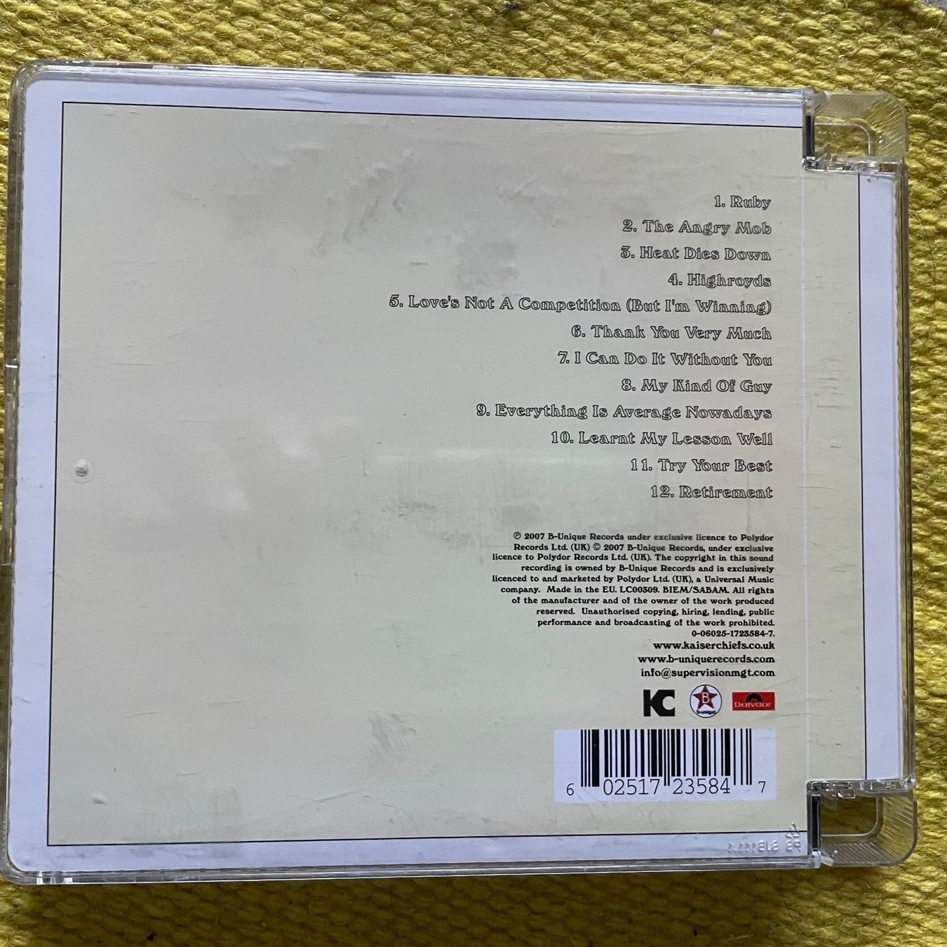 CDs: KAISER CHIEFS-YOURS TRULY ANGRY MOB – Gebraucht aus Rorschacherberg von CD-Roli 1