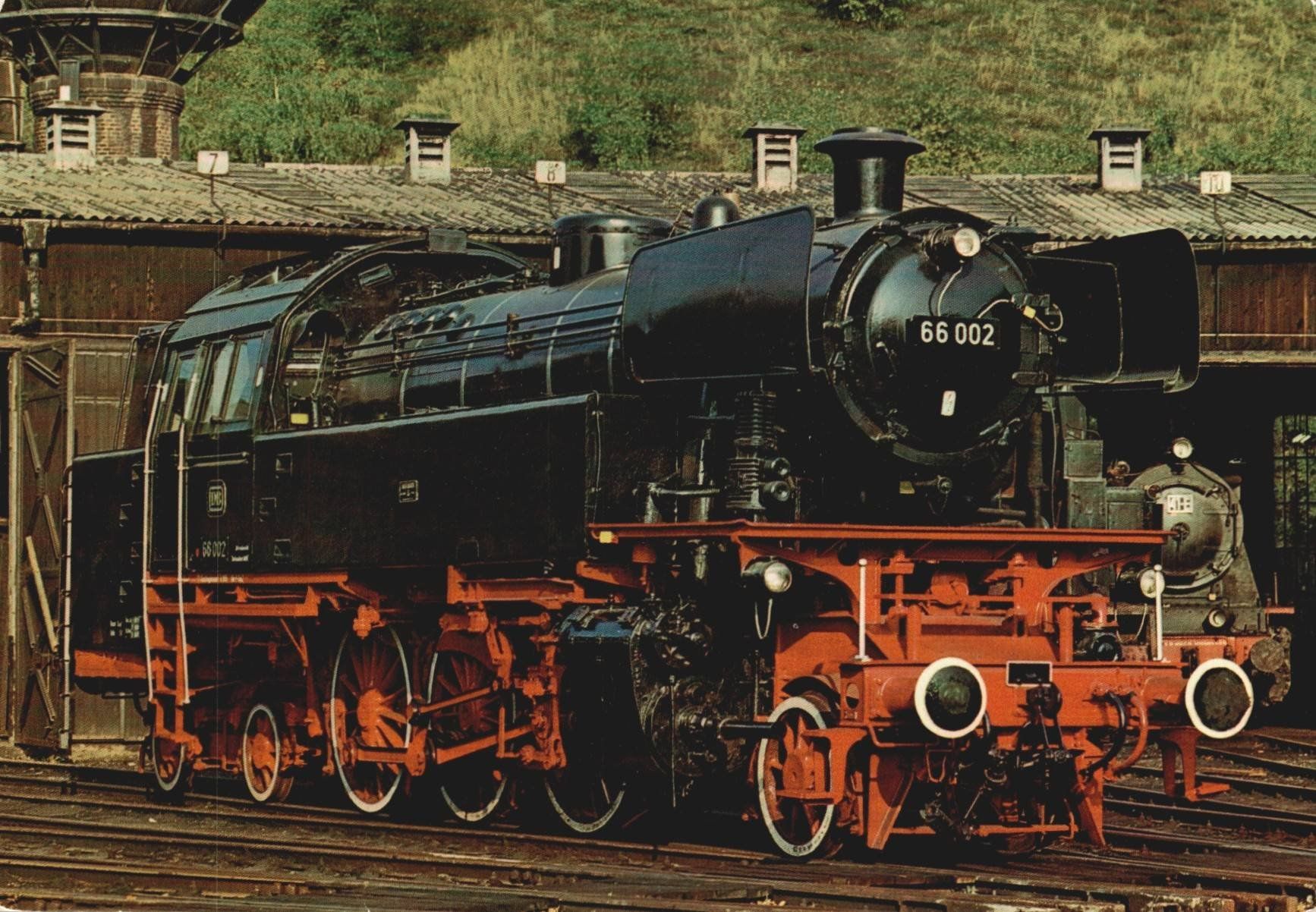Cartoline postali: Originale, alte Ansichtskarte: Dampflokomotive BR 66 002 – Usato da Luzern venduto da Kartenansicht