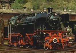 Originale, alte Ansichtskarte: Dampflokomotive BR 66 002