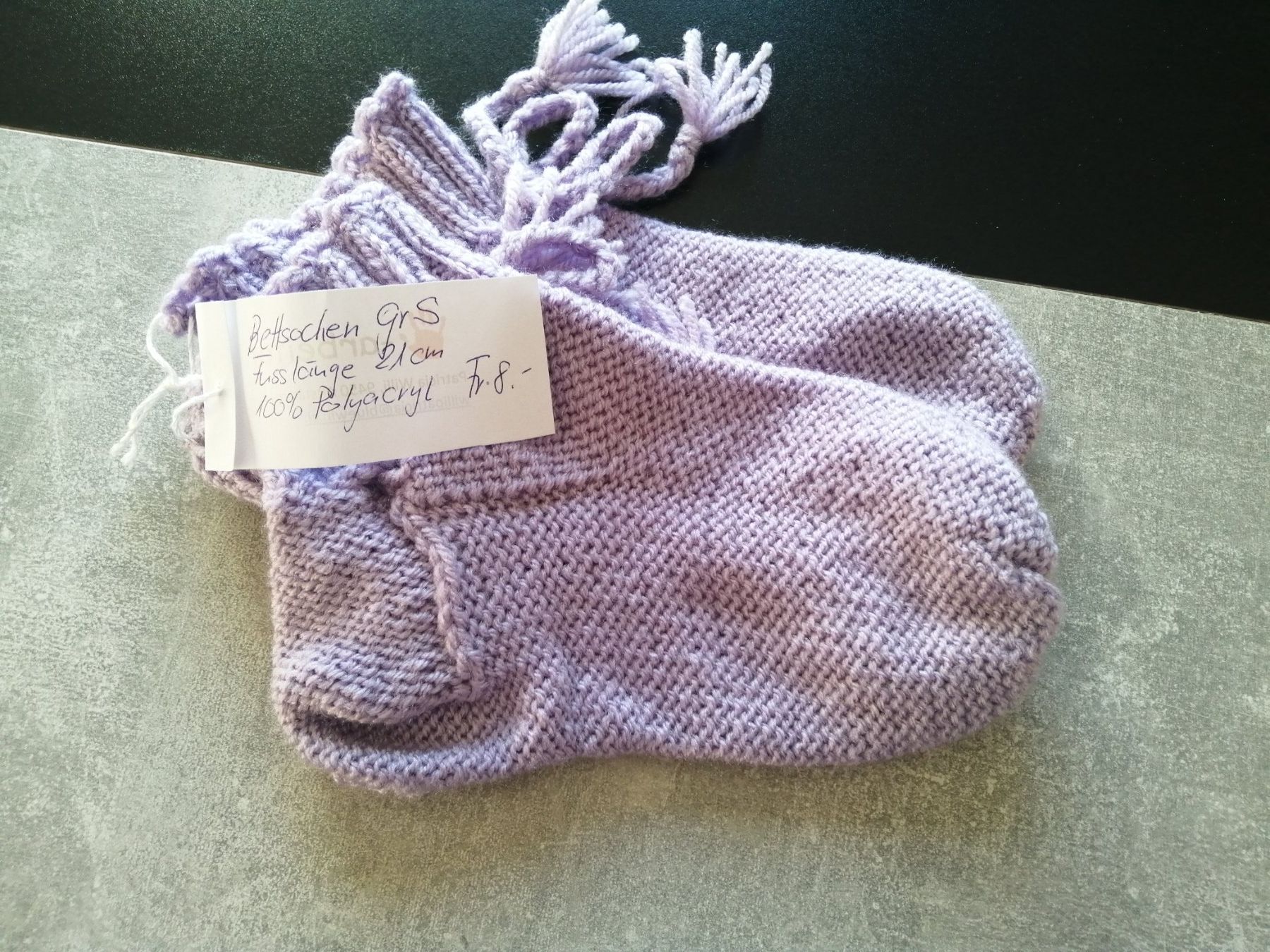 Calze: Bettsocken handgestrickt, Grösse: S – Nuovo (secondo la descrizione) da Altstätten SG venduto da tollesauswolle