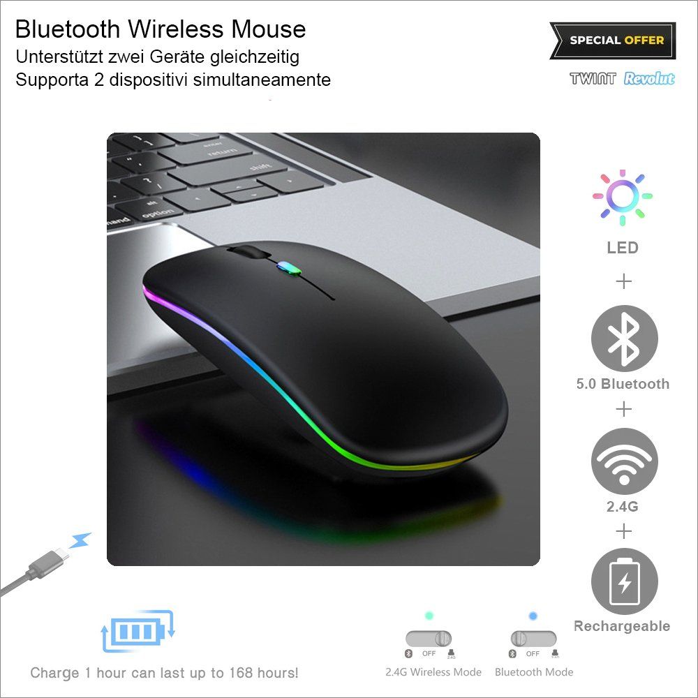 Souris: Mouse Maus Bluetooth Mac PC Ipad Android iphone – Neuf (Voir description) à Chiasso par online.shop