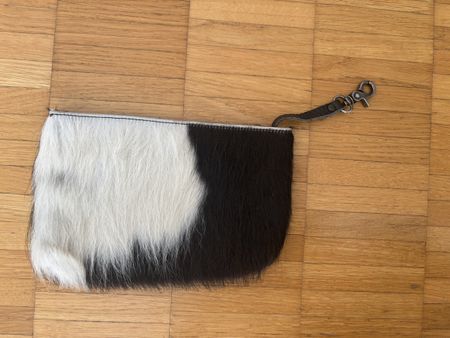 Replay Tasche aus Echtfell – schwarz/weiss – 21.5×13.5 cm