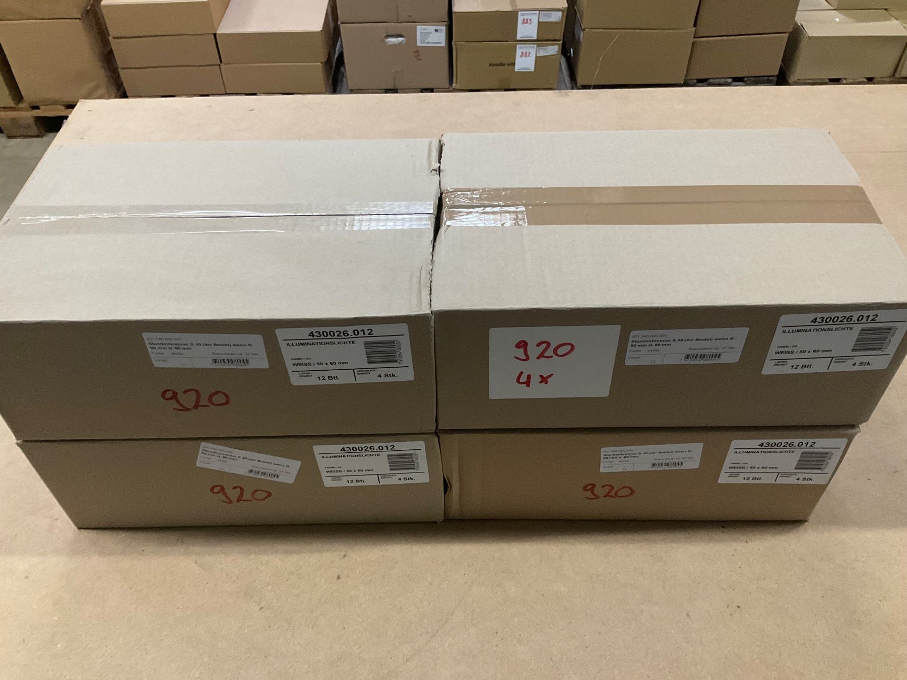 Candele: 920 Posten Stundenbrenner aus Liquidation – Nuovo (secondo la descrizione) da Derendingen venduto da Meisterstuecke