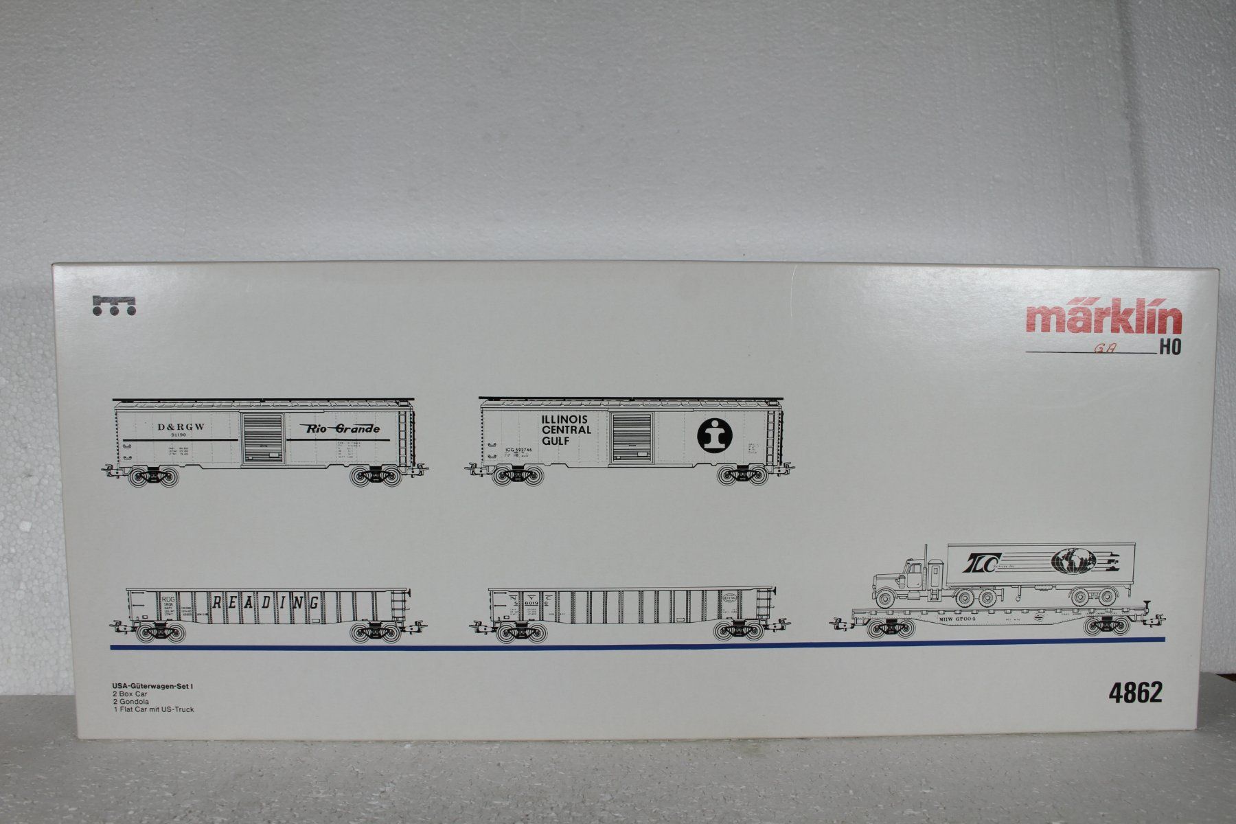 Märklin Modellini di ferrovie: Märklin 4862 USA Güterwagen Set – Nuovo (secondo la descrizione) da Triesen venduto da cor_62ts
