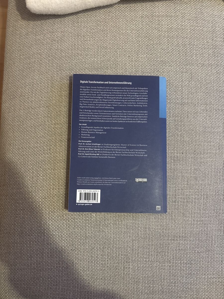 Libri: Digitale Transformation Unternehmensführung – Usato da Vaduz venduto da benskywalker 1