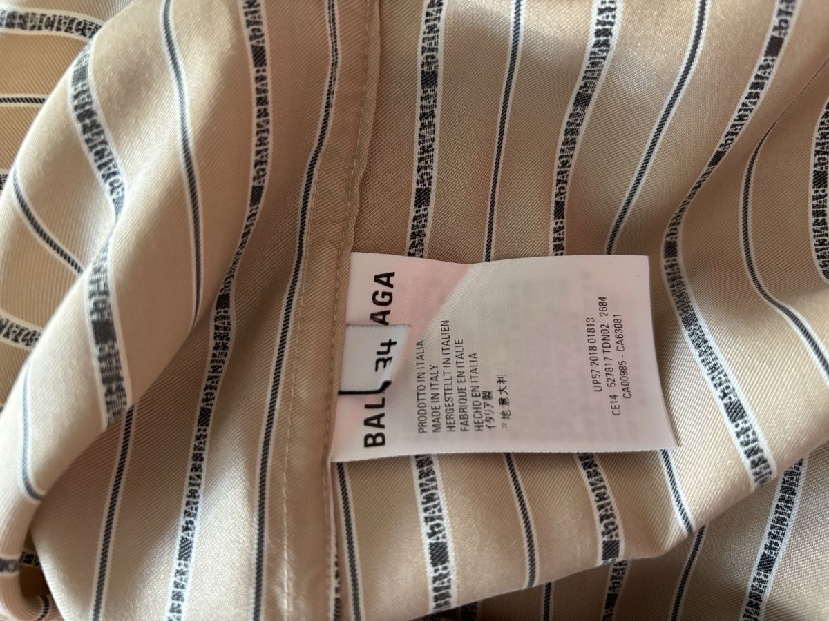 Balenciaga Camicette: Balenciaga Bluse Seide mit Logo – Usato da Basel venduto da Rose9917 8