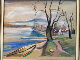 Eugen Goll   (1893 - 1958)    "Rhein bei Basel"