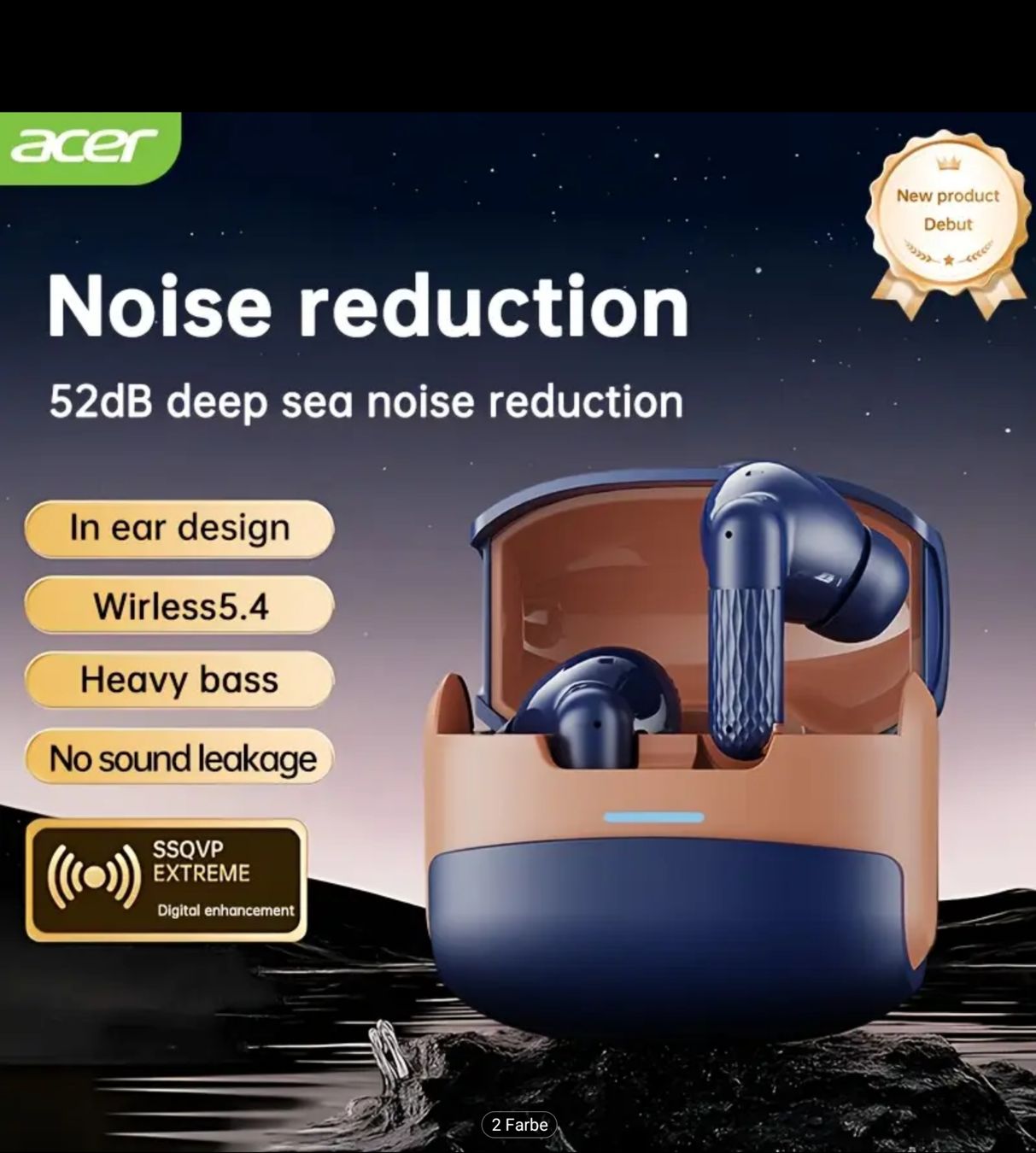 Cuffie: Acer Wireless Earbuds 548 | Noise Cancelling Blau – Nuovo e nell'imballaggio originale da Winterthur venduto da Pcline1 1