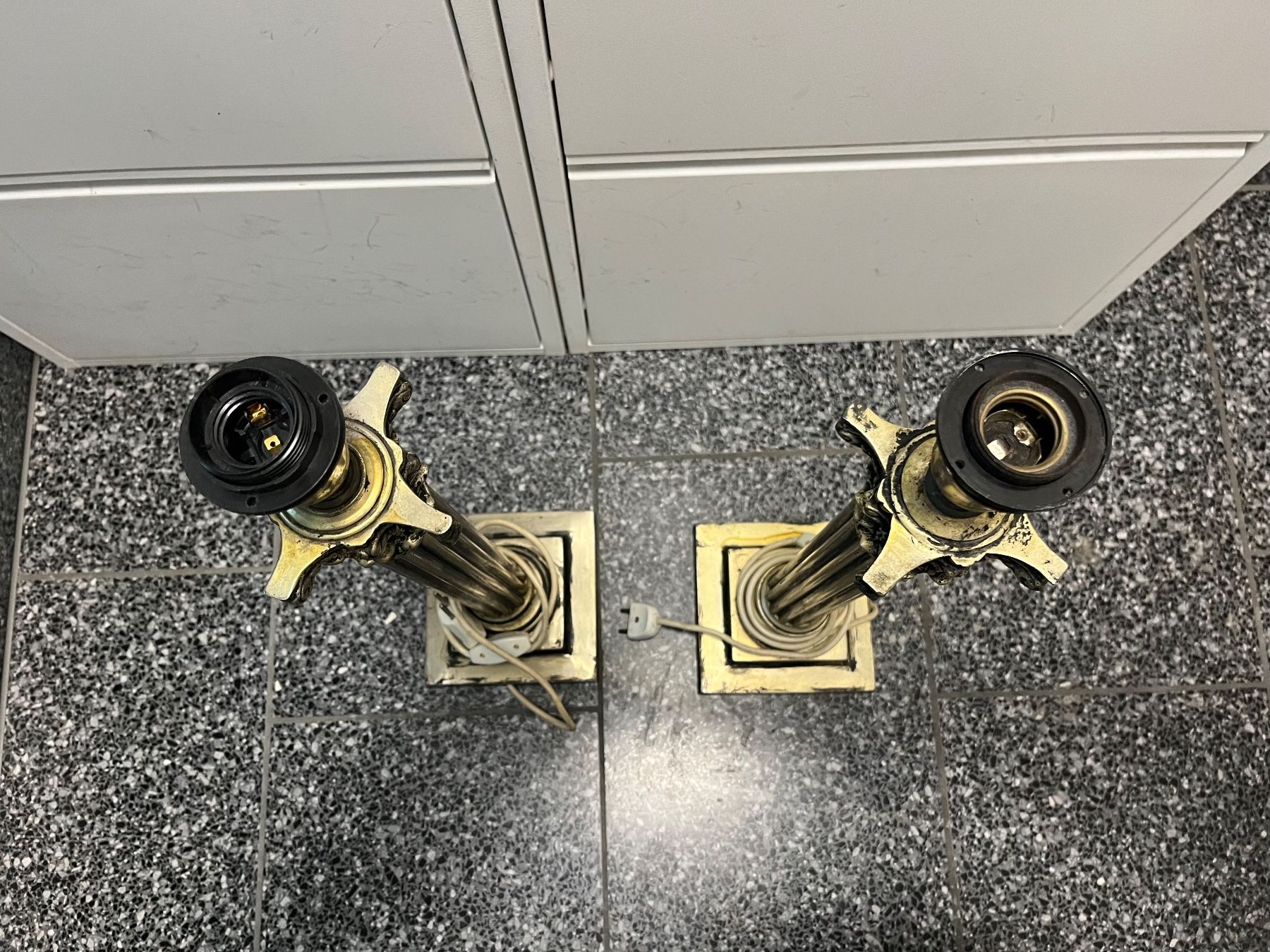 Lampade: 2 antike Tischlampen-Säule – Usato da Zürich venduto da Sharonsimona 4