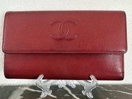 Chanel Timeless CC Flap Wallet - Red Caviar Leather