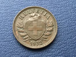 2 Rappen 1932  VZ ++
