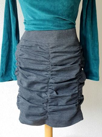 ADOLFO DOMINCUEZ S / M ROCK JUPE GERAFFT TOP ZU BLUSE TUNIKA