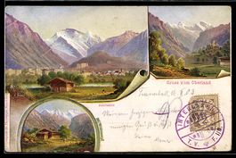 Litho Interlaken, Gesamtansicht und Blic