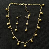 18KGP Massive Charms Halskette und Ohrringe