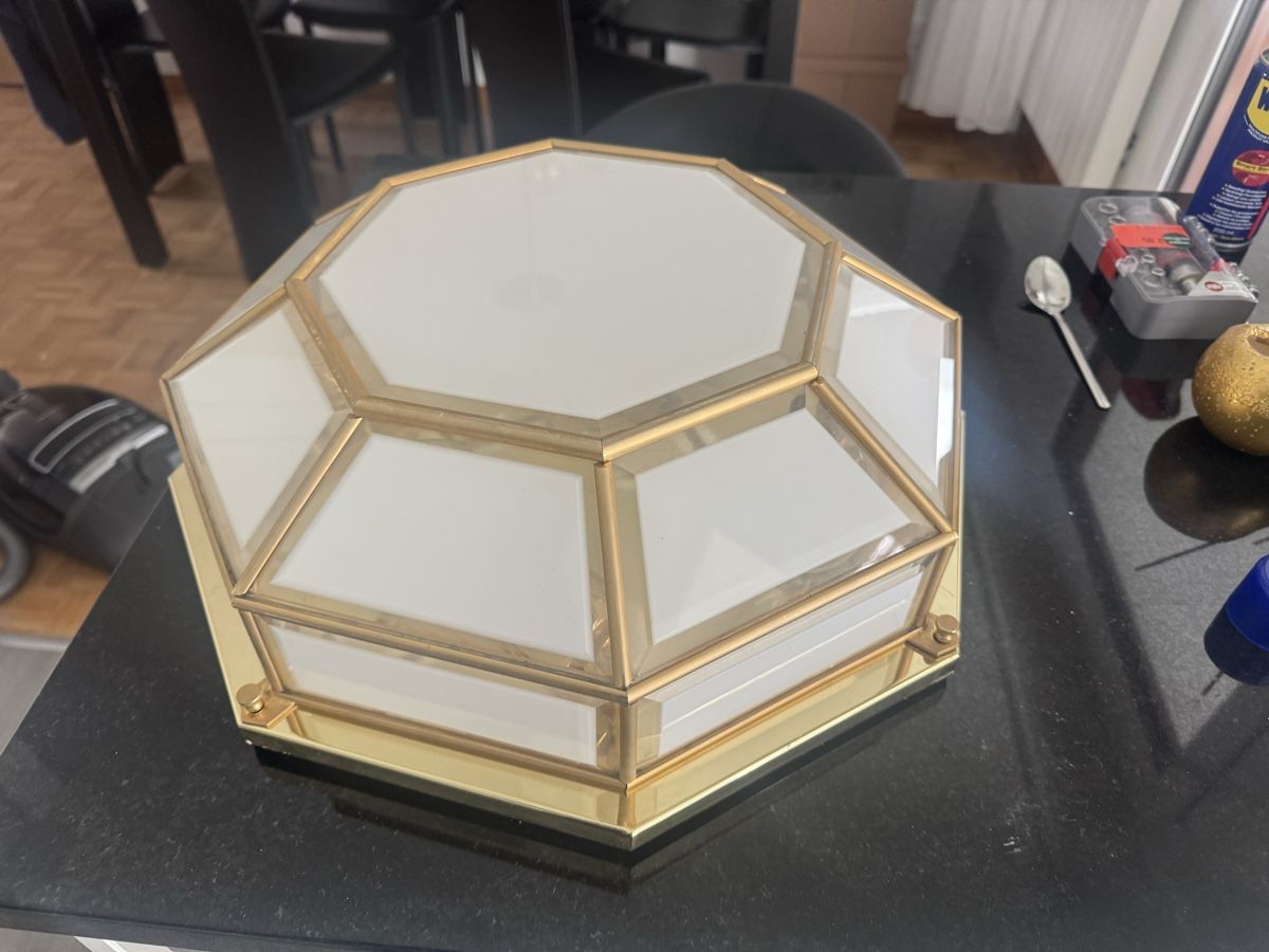 Lampadari & plafoniere: Deckenleuchte / Wandleuchte Messing, geschliffenes Glas, 4fl – Usato da Richterswil venduto da jeune82 1
