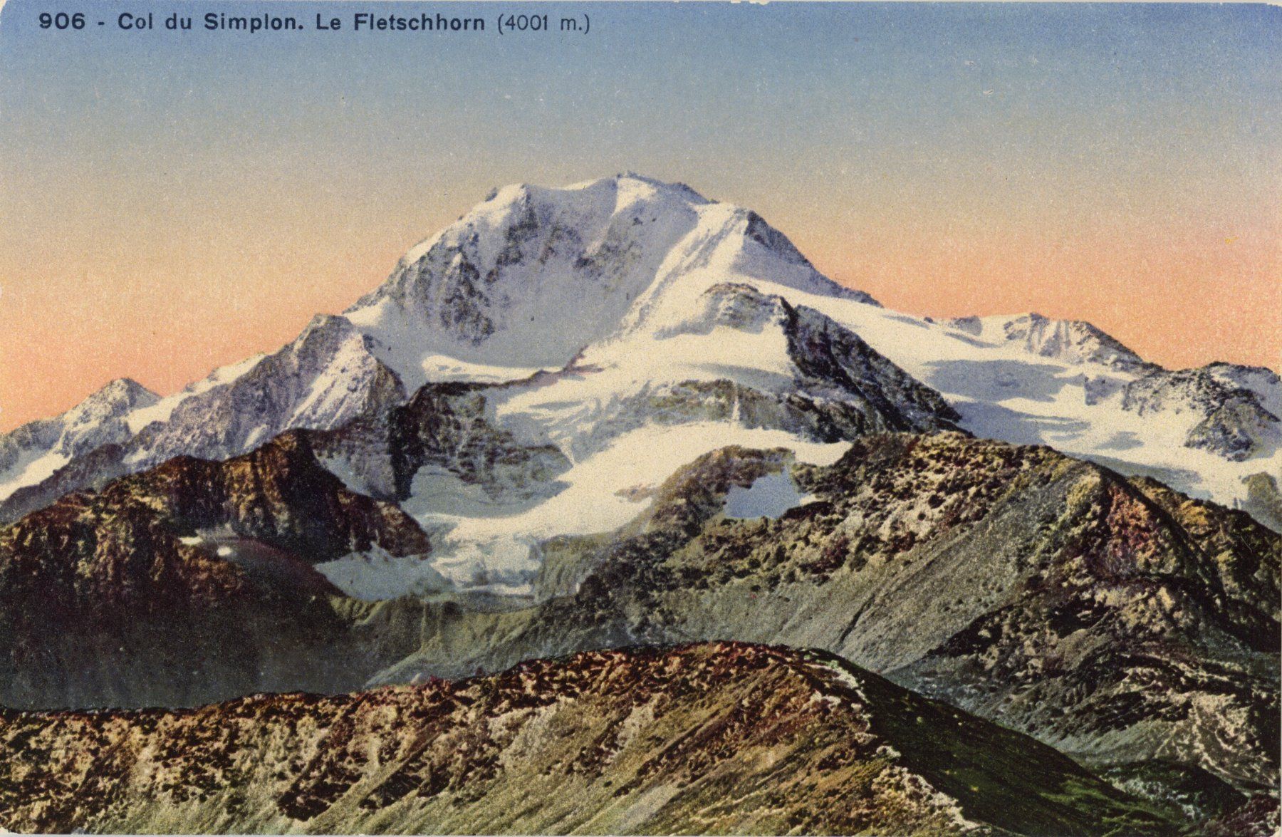 Cartoline postali: Simplon - Fletschhorn, Monte Leone, Panorama  5  div. Karten – Usato da Brig venduto da Valcards54 4