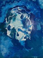 "RESPIRO DEL BLU" Opera moderna,astratta 50x70 