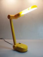 Gelbe Tischlampe aus Kunststoff, verstellbar, Retro-Look
