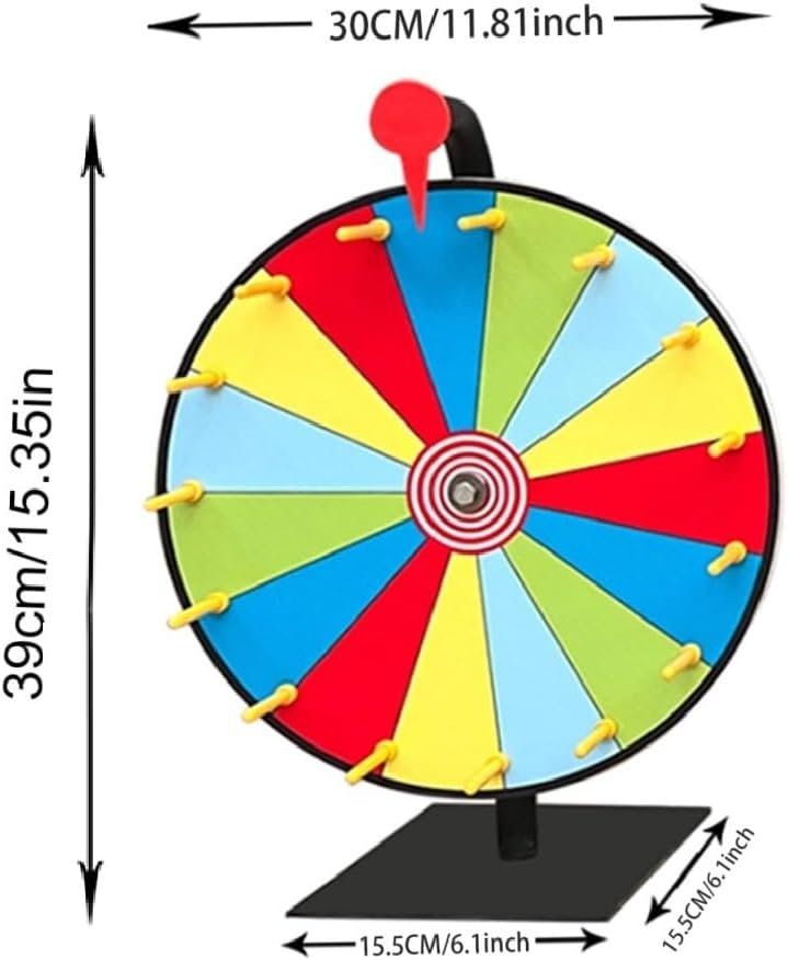 Giochi: 30cm Glücksrad mit Metallständer 15 Slots – Nuovo (secondo la descrizione) da Thun venduto da coverall 2