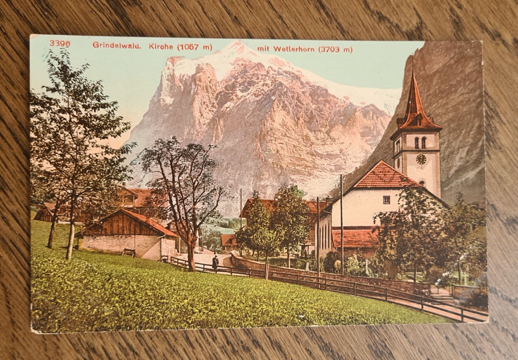 Cartoline postali: Grindelwald mit Kirche – Usato da Ebikon venduto da Donar50