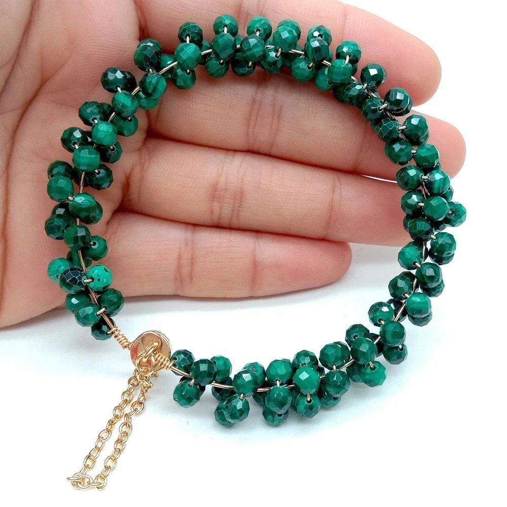 Bracciali & Braccialetti: Wunderschön Malachit Armband Perle 18.5 cm Bracelet – Nuovo (secondo la descrizione) da Prilly venduto da ilyria73 2