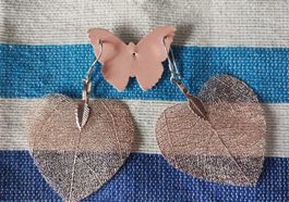 Elegante Ohrringe "Natürliches Blatt" – Roségold (Fabrikneu)