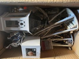 Weihnachtsdeko Set Laterne LED Kugel 