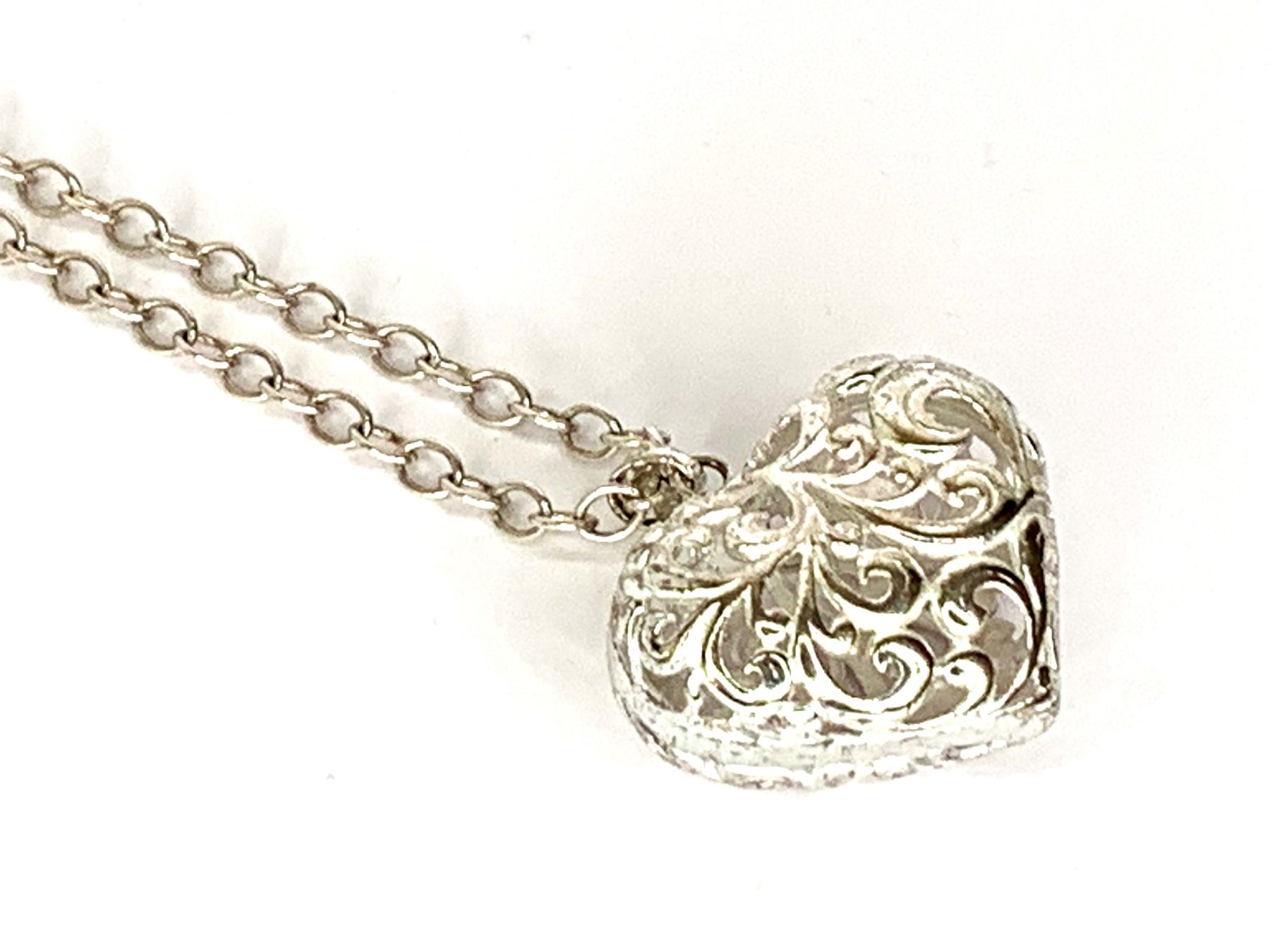 Colliers: Sterling Silber Herz Anhänger Kette – Neuf avec emballage d'origine à Rüschlikon par topswissvintage 2