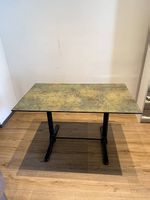 2x Restauranttische grün/anthrazit 120x70 cm