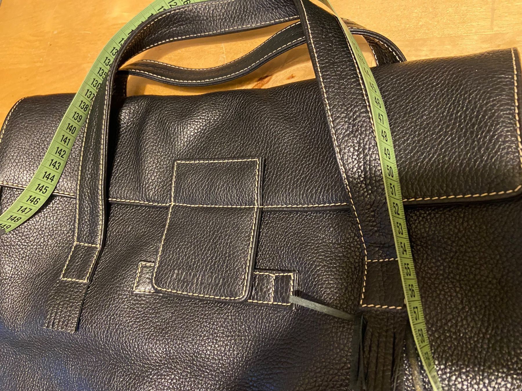 Navyboot Borse da donna: NAVYBOOT Tasche aus schwarzem Leder – Usato da Binningen venduto da Dodo21 5