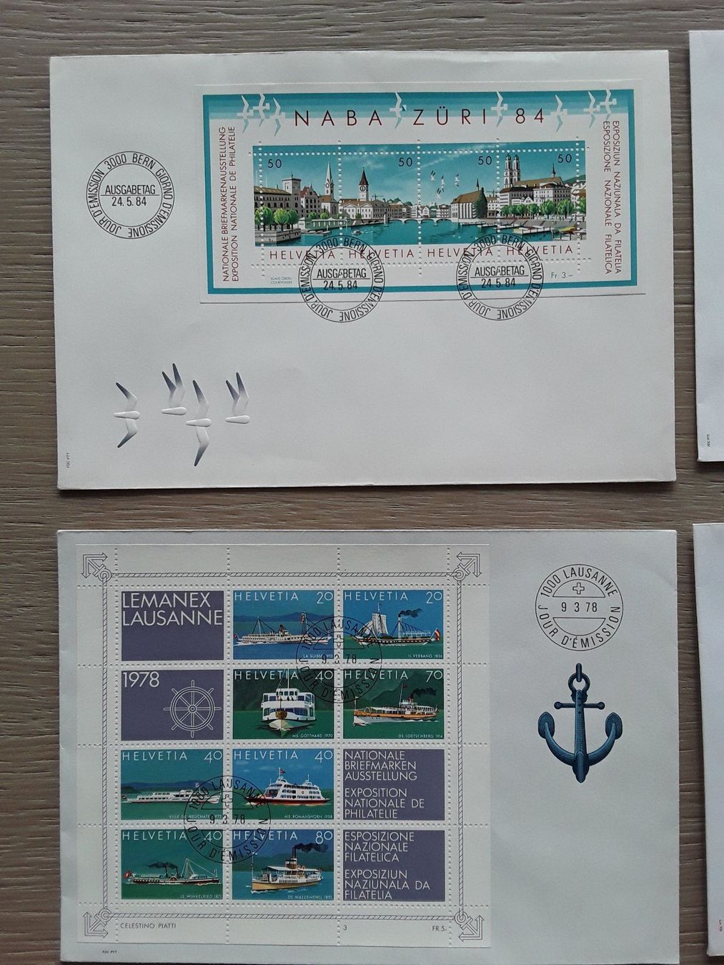 Tutti i francobolli: 4 x FDC Block Naba Lemanex W50 W64 757X – Usato da Bazenheid venduto da derdelorean01 1