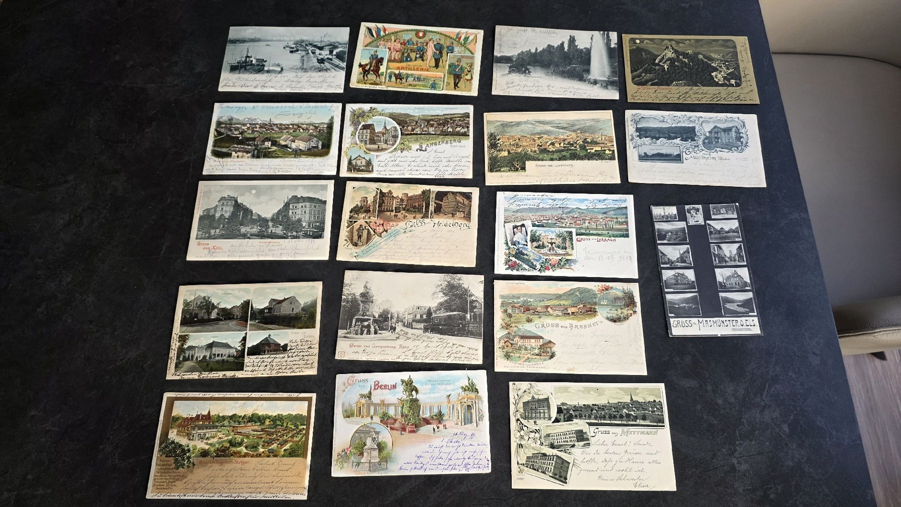 Ansichtskarten: Lot Ansichtskarten Deutsche Reichspost ab 1897 ,div Lithos – Gebraucht aus Reichenburg von Pipo-67
