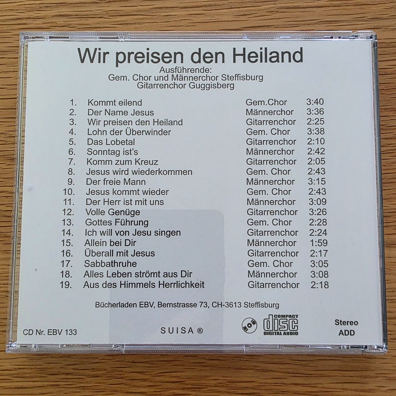 CD: Wir preisen den Heiland - CD - EBV – Usato da Bern venduto da Giacomettistrasse 1