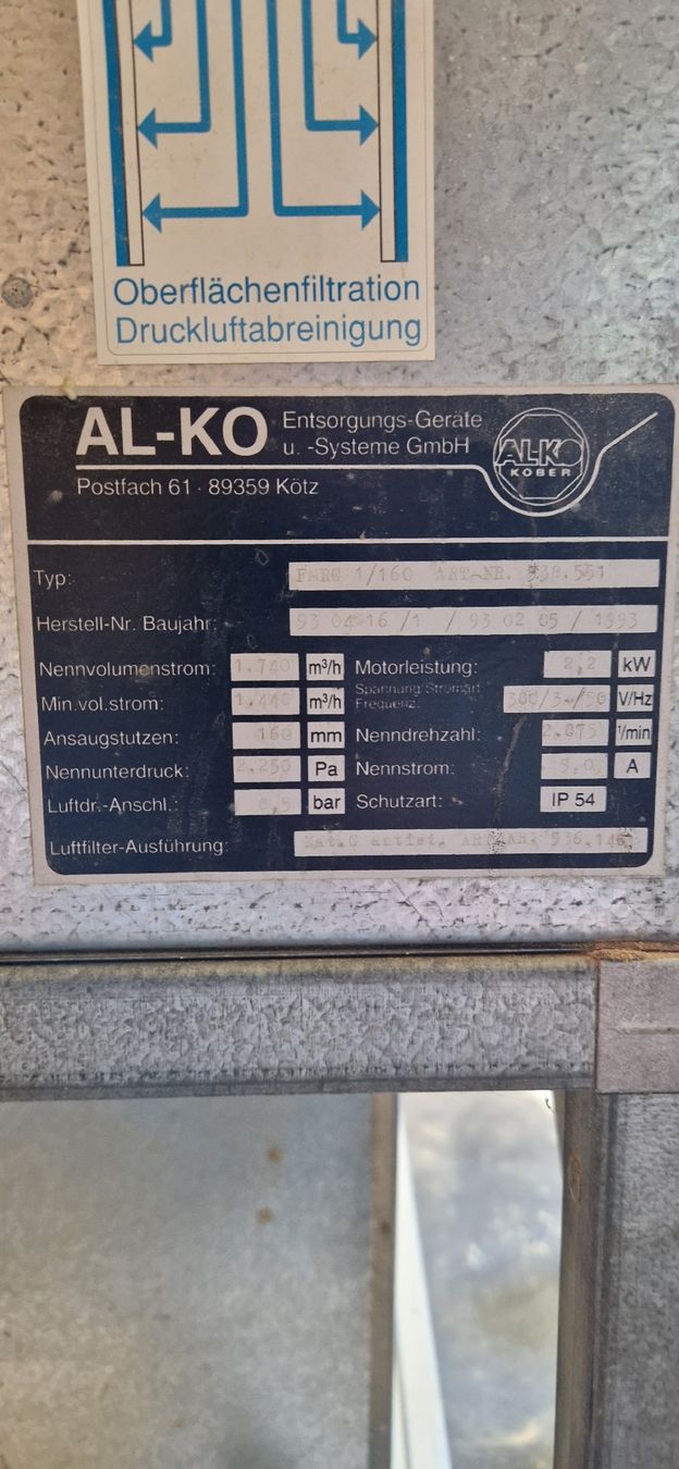 Al-ko Tutte le macchine: AL-KO Entsorgungsanlage Filter-Modul RG – Usato da Burgdorf venduto da Equipmentart1 1