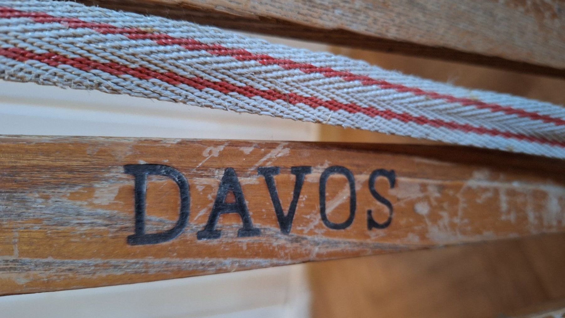 Xilografie: alter Davoser Holz Schlitten – Usato da Dornach venduto da majo8689 1