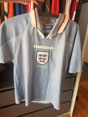 Fussball Trikot England Umbro Hellblau Grösse S
